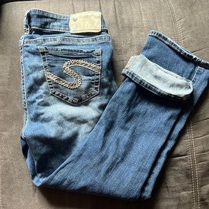 Silver brand blue Jean Capri jeans W29 L22.5